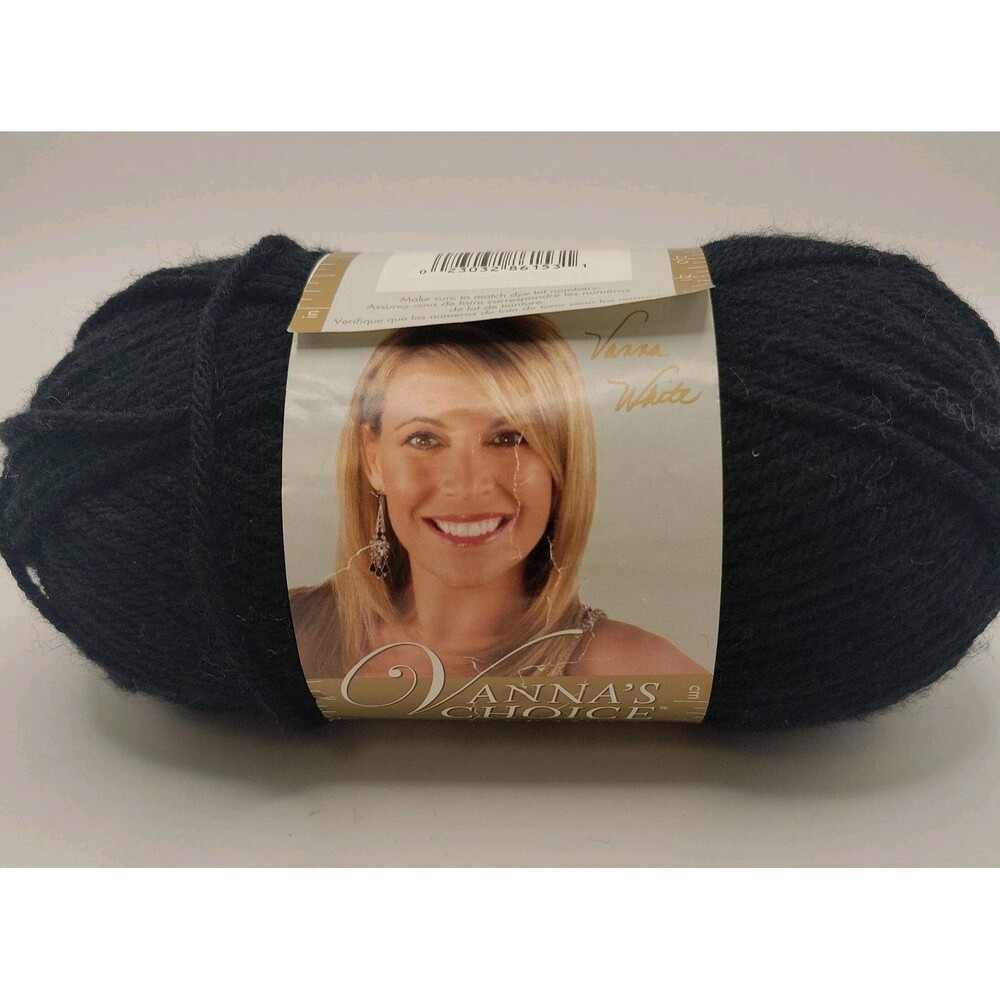 1 Lion Brand Vanna’s Choice Yarns “Black” 100% Acrylic 170 yards